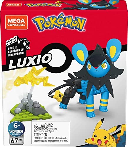 Mega Construx Pokemon Luxio Construction Set with Character Figures, Building Toys for Kids (67 Pieces)