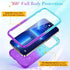 Ruky Case Compatible with iPhone 13 Pro Max, Full Body Glitter Liquid Cover with Built-in Screen Protector Soft TPU Shockproof Protective Girls Women Phone Case for iPhone 13 Pro Max, Teal Purple