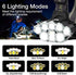 Headlamp Rechargeable, Briignite 8 LED Headlamp Flashlight, 6 Mode USB Rechargeable Headlamp, 5000LM Super Bright Head Light, Waterproof, 270°Wide Beam, Outdoor Hiking, Cycling, Fishing, Camping Gear