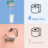 Toilet Paper Holder Stand Bathroom Tissue Paper Roll Storage with Shelf Holds Reserve Mega Rolls-Gray