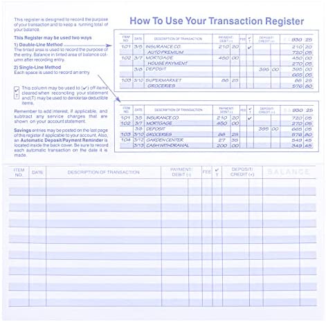 12 PCS Check registers for Personal Checkbook, Upgrade Checkbook Register and transactions Ledgers.