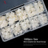Short Nail Tips - TOEDO 1000PCS French Short Style Nail Tip Natural Acrylic Nail Tips 10 Sizes False Nails for Nail Art Salon