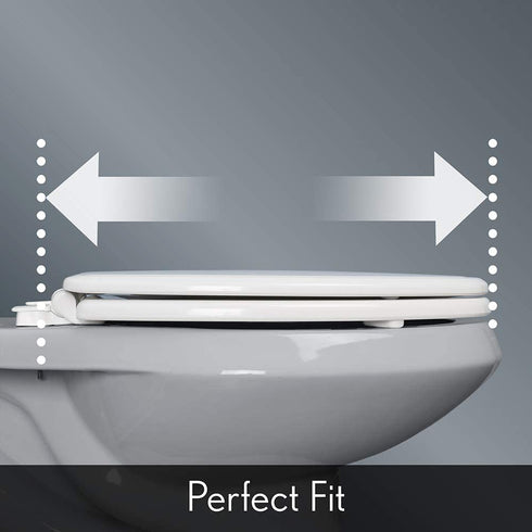 BEMIS 500TTT 000 Toilet Seat will Never Loosen and Provide the Perfect Fit, ROUND, White