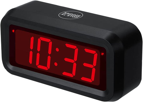 Timegyro Small Wall /Shelf /Desk Digital Clock Only Battery Operated with 1.2" Large Display. 4pcs Batteries Can Keep The Time Display Day and Night for More Than One Year (Black)