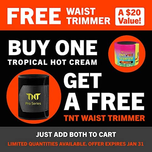 Hot Sweat Cream Pre Workout Enhancer Sweat Gel |TNT Pro Ignite Thermogenic Hot Cream for Max Sweat | Body Gel Tropical Scent 6.5oz