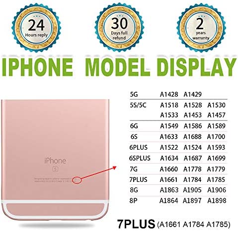 SNIDII Battery for iPhone 7 Plus Only, New 3410 mAh High Capacity Li-ion Polymer Battery Replacement,with Repair Tool Kit and Instructions -Compatible Model A1661 A1784 A1785 Baterias(not 7)