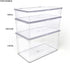 Isaac Jacobs Medium Stackable Organizer Bin (10.75? x 6.5? x 3.7?) w/ Hinged Lid, Clear Storage Box, Home, Office, School, Fridge, Bathroom, Kitchen, Pantry Container, BPA-Free, Food Safe (Medium, Clear)