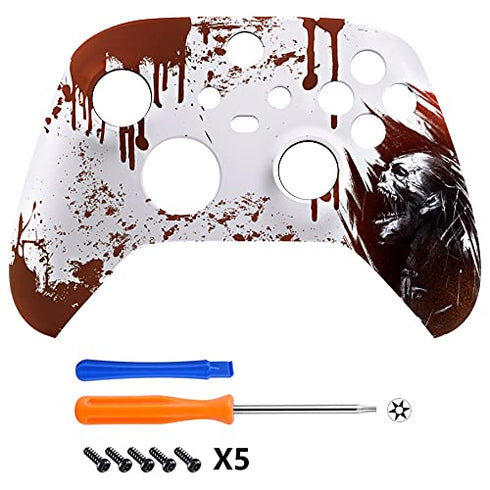 eXtremeRate Blood Zombie Soft Touch Front Housing Shell for Xbox Series X/S Controller, Custom Cover Faceplate for Xbox Series X/S, Xbox Core Controller - Controller NOT Included