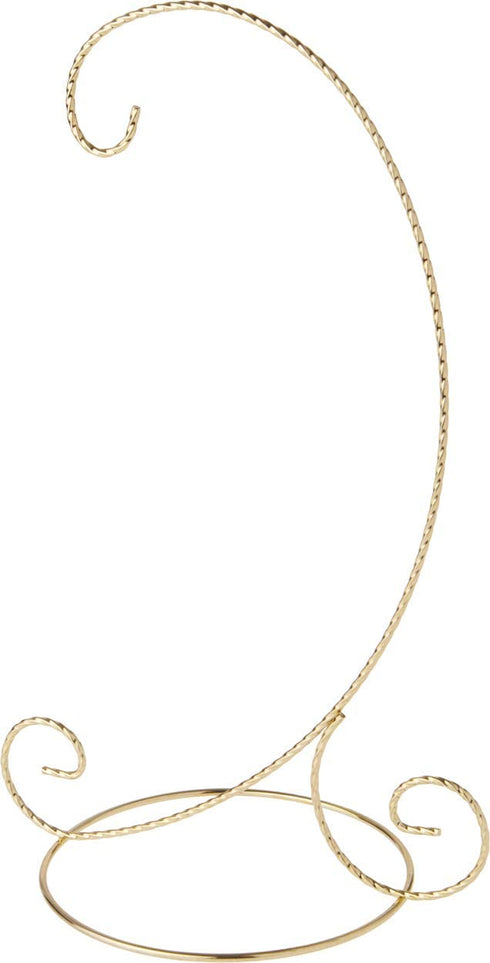 Bard's Twisted Gold-Toned Ornament Stand, Large, 12.25" H x 5.5" W x 7.5" D