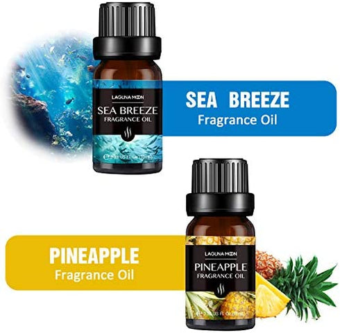 Fragrance Essential Oil - Organic 6pc Holiday Breeze Scent Gift Set - Perfect for Candle Making, Soap Scents, Slime - Oils for Diffuser, Humidifier, Aromatherapy, Aroma Beads, Car Freshener (10mL)