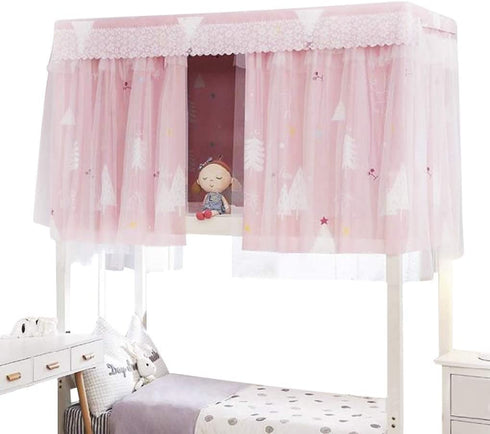 Dorm Bunk Bed Curtain Printed Blackout Curtain Single Bed Tent Curtain Student Cloth Shading Bed Canopy Spread Curtain Mosquito Net Student Sleep Privacy Protection Net Home Bunk Bed Screen