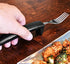Adaptive Eating Utensils by Celley for Parkinson's, Arthritis, MS, Elderly, Hand Tremors, Handicapped | 4pc Easy Grip Silverware Stainless Steel Knife, Fork, 2 Spoons – (Black)