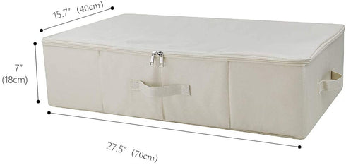 iwill CREATE PRO Underbed Storage Cube with Lid, Underbed Shoe Organizer Basket, Garment Storage Boxes, Beige