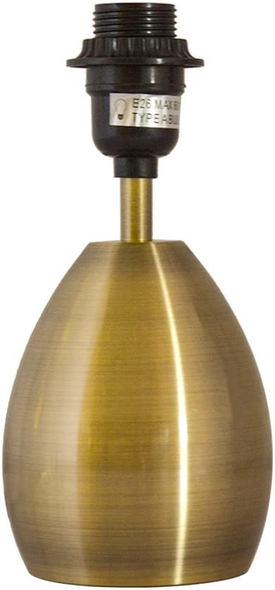 Tootoo Star 13 Inch Small Bedside Table Lamp for Bedroom Living Room Nightstand, Metal Base (Yellow Shade, Brass Base)