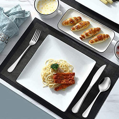 Wildone 20-Piece Silverware Set, Stainless Steel Flatware Cutlery Set Service for 4, Tableware Eating Utensils Include Knife/Fork/Spoon, Mirror Polished, Dishwasher Safe