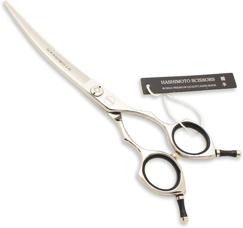 HASHIMOTO Curved Scissors For Dog Grooming,6.5 inches,Design For Professional Groomer.