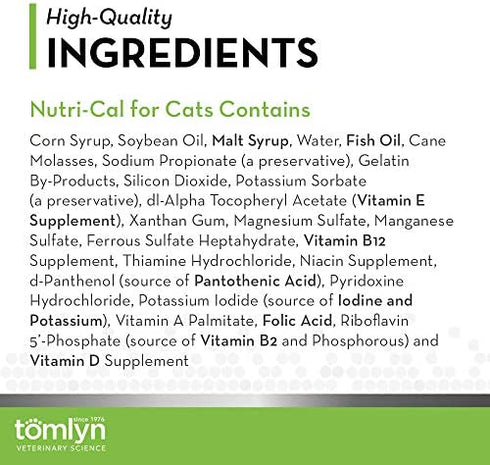 Tomlyn High Calorie Nutritional Gel for Cats, (Nutri-Cal) 4.25 oz
