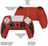 PlayVital Knight Edition Passion Red & Black Two Tone Anti-Slip Silicone Cover Skin for ps5 Controller, Soft Rubber Case for ps5 Wireless Controller with Thumb Grip Caps