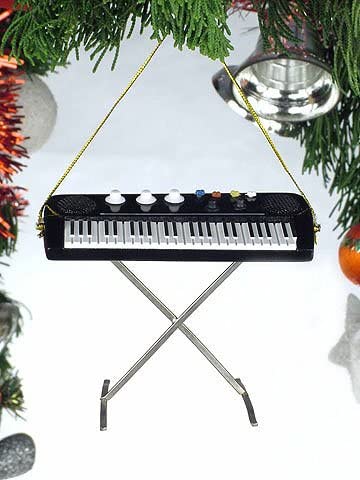 4" Electric Keyboard Musical Music Instrument Ornament Christmas Tree Decoration