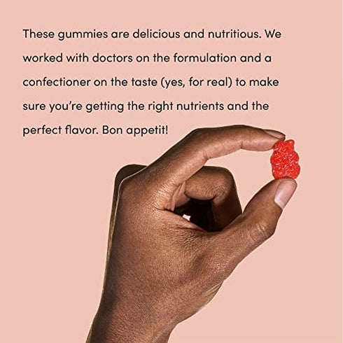 hims & hers biotin Builder Gummy Vitamins with Vitamins B12 and B6, Vitamin D, Gluten Free, no Artificial sweeteners or Flavors, Wild Cherry Flavor, 60 Count