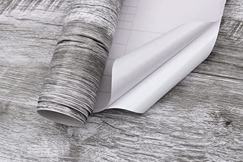 Gray Wood Rustic Contact Paper Wood Peel and Stick Wallpaper Reclaimed Wood Looking Wallpaper Removable Adhesive Wallpaper Wall Covering Shelf Vinyl Paper Roll 118.71inchX17.71inch