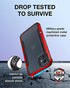 Raptic Shield for iPhone 11 Case, Shockproof Protective Clear Case, Military 10ft Drop Tested, Durable Aluminum Frame, Anti-Yellowing Technology Case for iPhone 11, Red