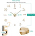 AILILIFE 3D DIY Wall Clock Decor Sticker Mirror Frameless Large DIY Wall Clock Kit for Home Living Room Bedroom Office Decoration (Gold)