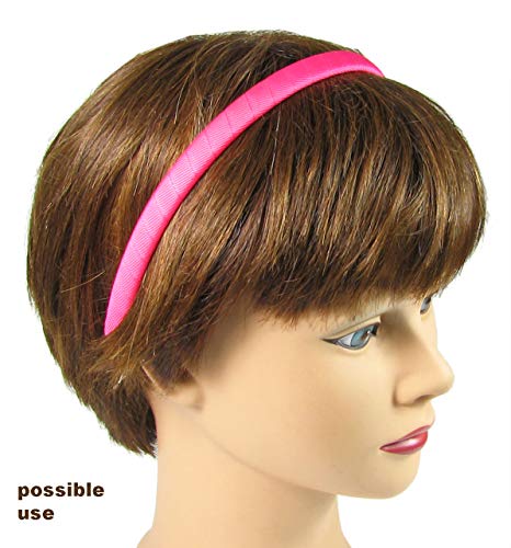12ct 1/2" Wide Headbands for Women, White Head bands for Women's Hair-HipGirl Bulk Plain Craft Plastic Headbands for DIY Hair Band for Women's Hair(12pc 1/2" Wide Womens Headbands for Girls Teens Women)