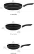 Amazon Basics 3-Piece Non-Stick Frying Pan Set - 8 Inch, 10 Inch, and 12 Inch