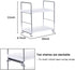 KINGBERWI 2-Tier Standing Storage Shelf Kitchen Bathroom Countertop Stackable Organizer Spice Rack Holder, Silver
