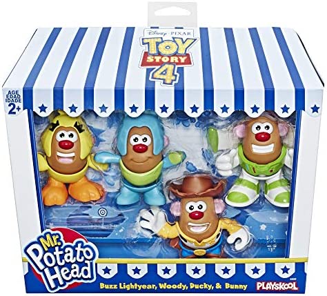 Mr Potato Head Disney/Pixar Toy Story Mini 4 Pack Buzz, Woody, Ducky, Bunny Figures Toy for Kids Ages 2 & Up (E3065)