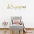 TOARTi Hello Gorgeous Wall Decor,Positive Mirror Decals,Inspirational Lettering Wall Sticker,Beautiful Gold Hello Gorgeous Vinyl Wall Decal for Women Bedroom Bathroom Home Decor