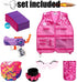 Girls Tactical Vest Kit with Blaster - Kids Pink Tactical Vest Compatible with Nerf Rebelle N-Strike Purple Darts for Girl