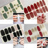 WOKOTO 20 Sheets Full Wraps Nail Art Polish Stickers Strips Set with 1Pc Nail File Glitter Star Adhesive Nail Decals Manicure Tips