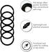 Flat Key Rings Key Chain Metal Split Ring 36pcs (Round 3/4 Inch, 1 Inch and 1.25 Inch Diameter), for Home Car Keys Organization, Lead Free Electroplated Black