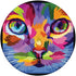 Colorful Cat Cute Kitten Artistic Geometric Pop Art Cat head PopSockets PopGrip: Swappable Grip for Phones & Tablets