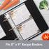 Samsill Clear 4x6 Recipe Card Protectors (25 Pack Mini Binder Sheets)