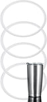 Pack of 4-20/10 oz White Replacement Rubber Lid Ring, 3.3 Inch Diameter - Gasket Seals, Lid for Insulated Stainless Steel Tumblers, Cups Vacuum Effect, fit on Renowned Brands - White