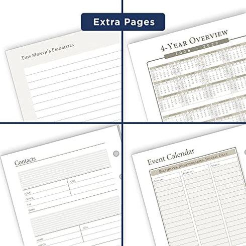 AT-A-GLANCE 2023 Weekly & Monthly Planner Refill, Hourly, 10831 DAY-TIMER, 3-3/4" x 6-3/4", Size 3, Portable Size, Loose Leaf (471-285Y)