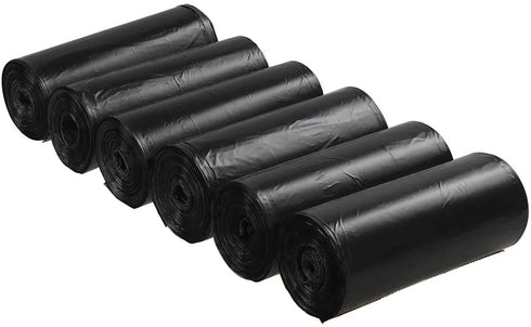 Ramddy 5 Gallon Trash Bags, Black Waste Bin Liners for Home, Office (150 Counts/6 Rolls)