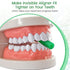 Aligner Chewies for Invisalign Aligners Mint Scented (20 Pcs Green) and Aligner Removal Tool (2 Pcs Blue)