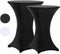 Tina 24x43 Cocktail Spandex Stretch Square Corners Tablecloth (24x43, 2pc Black)