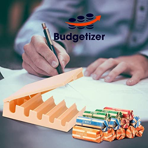 Coin Changers Tray Bundle of 100 Assorted Wrappers with 1 Compact Coin Sorter & Counter Organizer Set