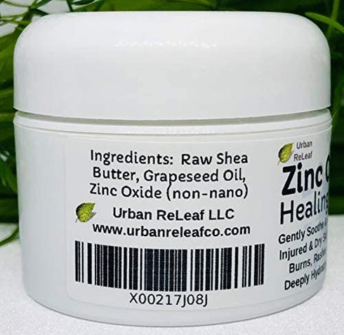 Urban ReLeaf Zinc Oxide Salve ! Gently Soothe & Heal Damaged, Injured & Dry Skin! First Aid, Burns, Rashes, Scrapes! Deeply Hydrating Protection. 100% Natural! Safe for Delicate Skin of All Ages.