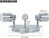 DLLT Modern 3-Light Multi-Directional Ceiling Fixture, Adjustable Round Track Lighting Kits, GU10 LED Bulb Flush Mount Ceiling Spot Light for Kitchen Hallway Bedroom, Warm White, Polished Chrome