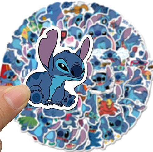50pcs Lilo & Stitch Cartoon Anime Stickers Vinyl Sticker for Laptop Water Bottle Guitar Bike Motorcycle Bumper Luggage Skateboard Graffiti, Cute Decals, Best Gift for Kids (Lilo & Stitch)