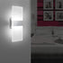 Modern LED Acrylic Wall Sconce 12W Cool White 6000K Up Down Lamp for Bedroom Corridor Stairs Bathroom Indoor Lighting Fixture Lamps Home Room Decor Not Dimmable No Plug(1 Pack)