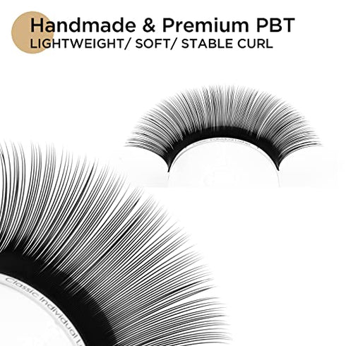 LASHVIEW Eyelash Extensions,Individual Lashes,Premium Single&Classic Lases,0.15 D Curl Thickness 13mm,Natural Semi Permanent Eyelashes, lashes individual,Soft Application-friendly