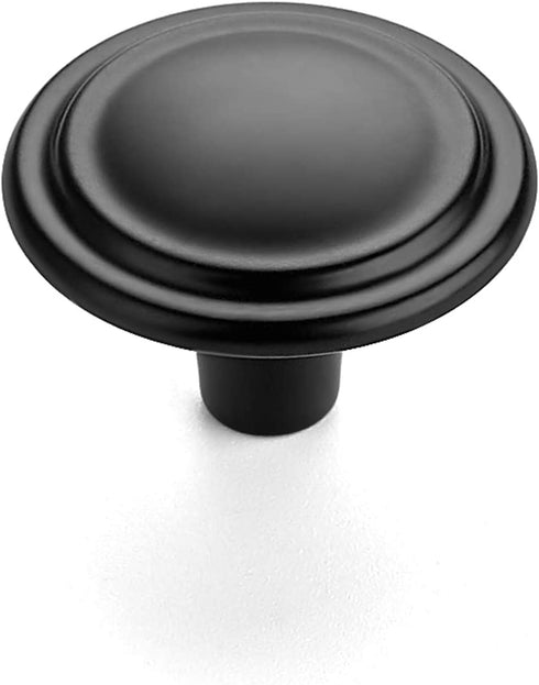 Ravinte 5 Pack 1-1/5 inch Matte Black Zinc Cabinet knobs Kitchen Cabinet Knobs Drawer Knobs Dresser Knobs Drawer Pulls Cabinet Door Knobs Dresser Drawer Handles Knobs for Dresser Drawers