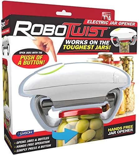 Robotwist Deluxe 7321 Automatic Jar Opener As Seen, Higher Torque for Improved Jar Opening Performance On TV